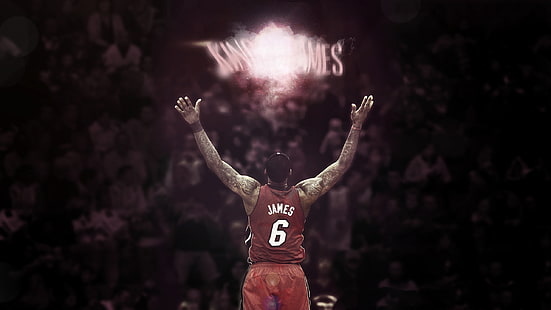 Tapeta LeBron James, koszykówka, król, pokój, NBA, LeBron James, Miami Heat, Tapety HD HD wallpaper