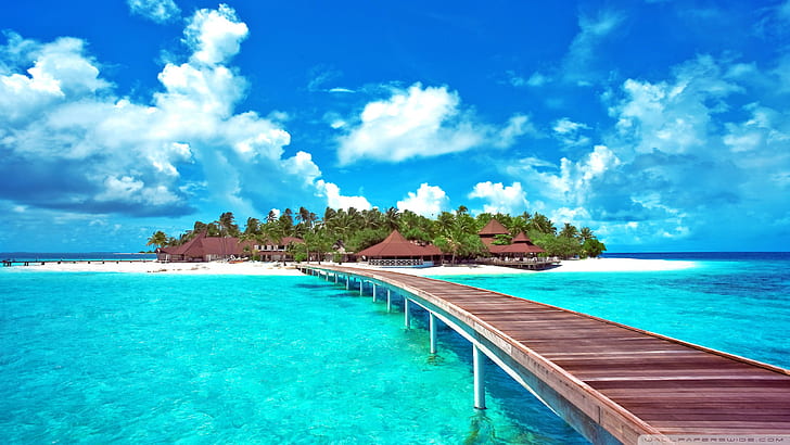Сан Андрес е колумбийски коралов остров в Карибско море Hd Wallpaper 2560 × 1440, HD тапет