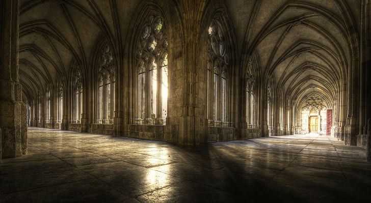Gothic architecture, sunlight, old building, architecture, HD wallpaper