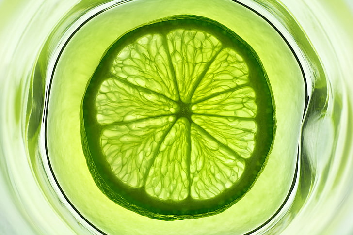 grüne Linie, Wasser, Glas, Grün, Obst, Limette, Zitrusfrüchte, HD-Hintergrundbild