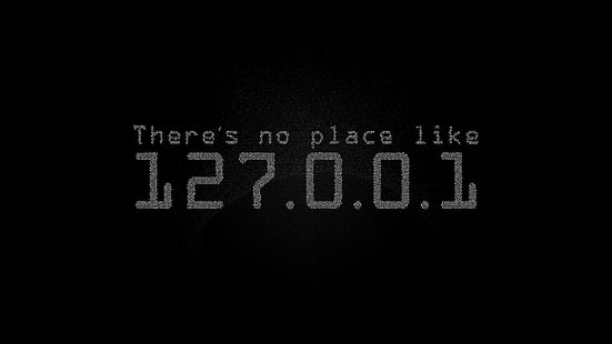 there's no place like text, geek, computer, network, HD wallpaper HD wallpaper
