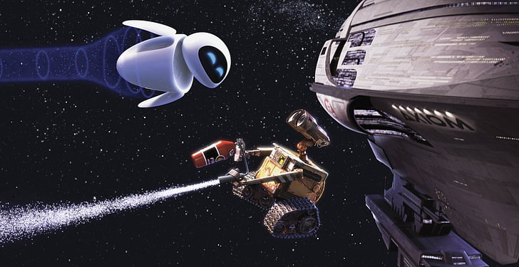 디즈니 Wall-E and Eva 벽지, 영화, Wall · E, HD 배경 화면