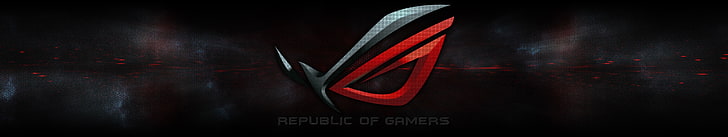 Republic of Gamers, logo, ASUS, Fondo de pantalla HD