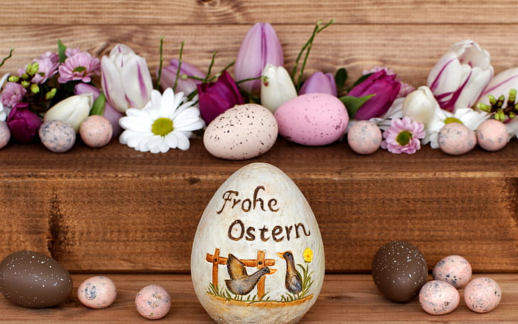 Wielkanoc, święta, kwiaty, kwiaty, tulipany, święta, tablica, jajka, krashenki, Tapety HD
