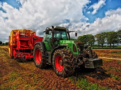 Kendaraan, Traktor Fendt, Pertanian, HDR, Traktor, Wallpaper HD HD wallpaper