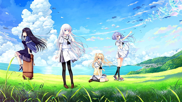 Sommertaschen, Naruse Shiroha, Kushima Kamome, Tsumigi Wenders, Visual Novel, Anime, HD-Hintergrundbild