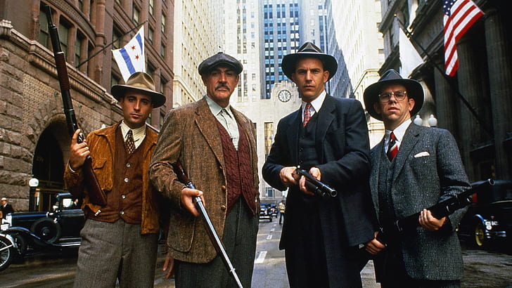Movie, The Untouchables, Andy García, Charles Martin Smith, Kevin Costner, Sean Connery, HD wallpaper