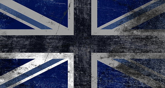 영국, 영국, 깃발, 파랑, 영국 국기, 디지털 아트, 그런 지의 국기, HD 배경 화면 HD wallpaper