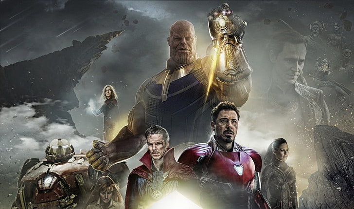 Movie, Avengers: Infinity War, Doctor Strange, Hulkbuster, Iron Man, Loki, Thanos, HD wallpaper