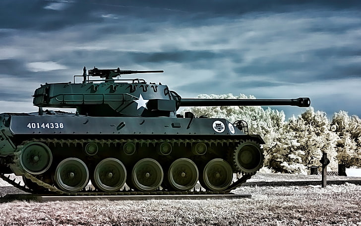 gray military tank, American, tank fighter, PT-ACS, hellcat, m18, tank destroyer, &quot;witch&quot;, HD wallpaper
