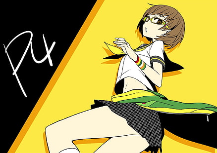 personnage d'animation féminine, série Persona, Persona 4, Satonaka Chie, Fond d'écran HD HD wallpaper