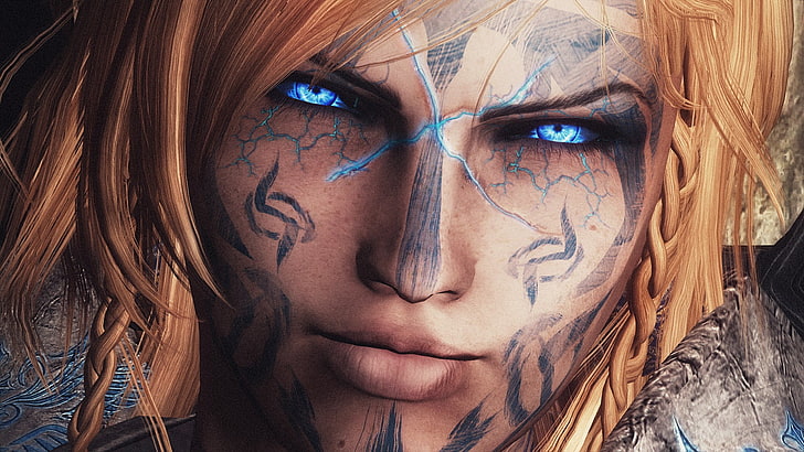 The Elder Scrolls V: Skyrim, mago, olhos azuis, HD papel de parede