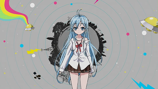 Denpa Onna An Seishun Otoko, Anime-Mädchen, Touwa Erio, lange Haare, Minirock, Anime, HD-Hintergrundbild HD wallpaper