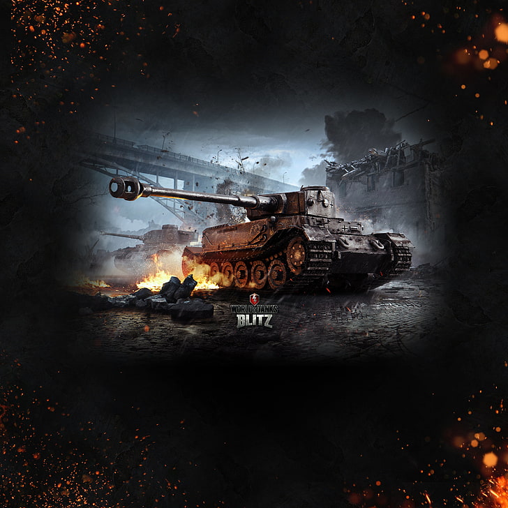 Tapeta z gry Blitz, World Of Tanks, Wargaming Net, Heavy Tank, WoTB, Flash, World of Tanks: Blitz, Tiger (P), Tapety HD