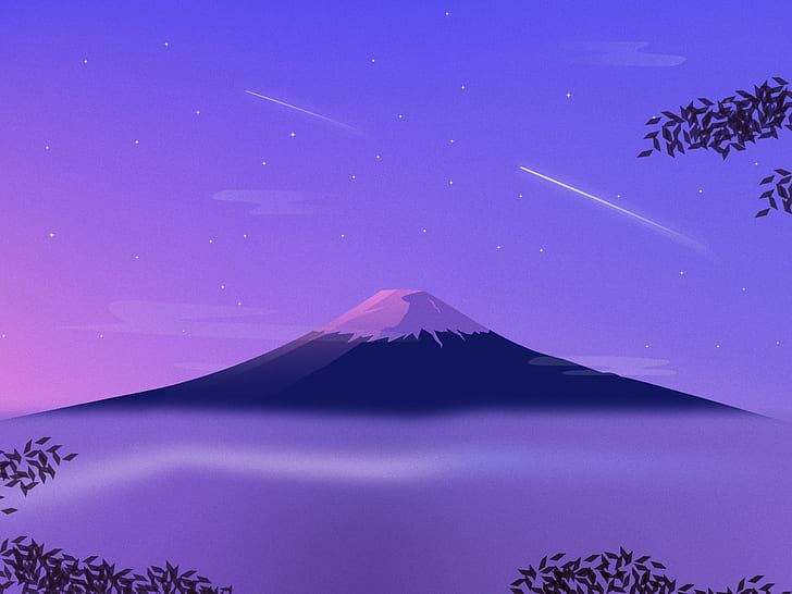 Artistic, Mountain, Mount Fuji, HD wallpaper