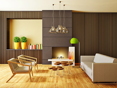 meble, wnętrze, salon, pokój, nowoczesne, stylowe, Tapety HD HD wallpaper