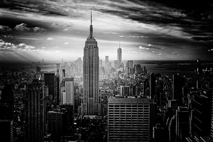 새로운, 뉴욕, 맨해튼, 요크, 제국, 주, 건물, 도시, HD 배경 화면