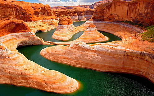 Grand Canyon, Arizona, paysage, nature, formation rocheuse, Grand Canyon, rivière, Fond d'écran HD HD wallpaper