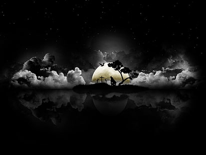 Dunkler Mond, HD-Hintergrundbild HD wallpaper