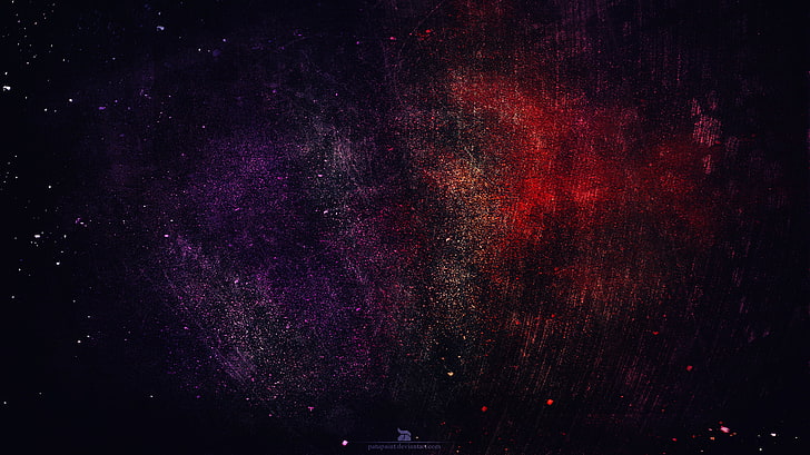 خلفية المجرة ، الفن الرقمي ، العمل الفني ، التجريدي ، الأحمر ، الأرجواني ، الملمس، خلفية HD