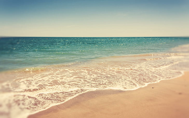 Retro Summer Beach, pantai, retro, musim panas, 3d dan abstrak, Wallpaper HD