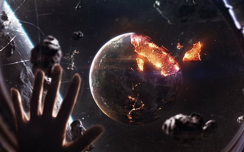 Destroying Cosmic Object., Planet Explosion. Apocalypse In Space, HD wallpaper HD wallpaper