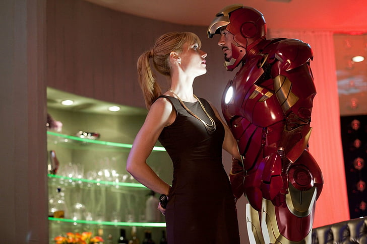 Iron Man, Iron Man 2, Gwyneth Paltrow, Marvel-Comics, Pfeffertöpfe, Robert Downey Jr., Tony Stark, HD-Hintergrundbild