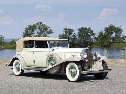 1932, 32 16 273, 452 b, Cadillac, Fischer, Luxus, Phaeton, Retro, V16, Wetter, HD-Hintergrundbild HD wallpaper