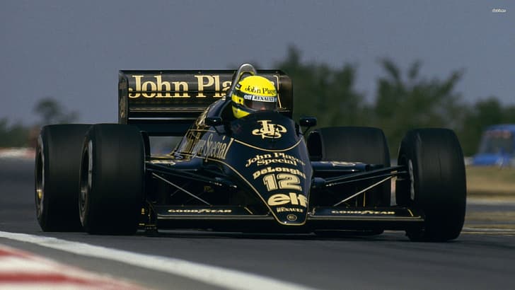 Fórmula 1, Ayrton Senna, casco, Lotus, Fondo de pantalla HD