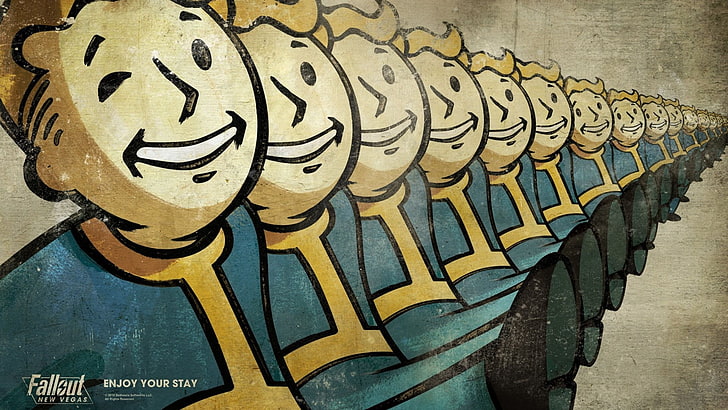 Sketsa Fallout, Fallout, Fallout: New Vegas, Vault Boy, Wallpaper HD