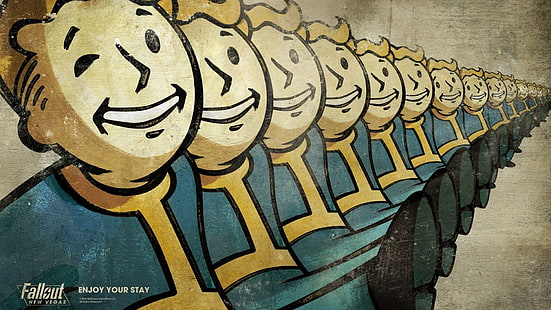 Esboço de precipitação, Fallout, Fallout: New Vegas, Vault Boy, HD papel de parede HD wallpaper