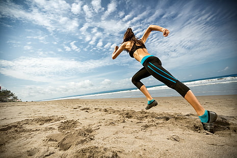 women, sport, fitness model, running, HD wallpaper HD wallpaper