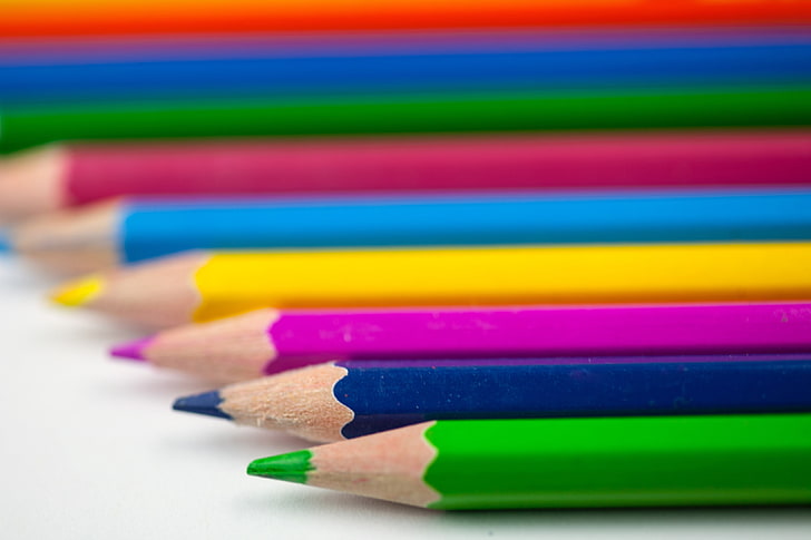 Colored pencils, Set, Tip, HD wallpaper
