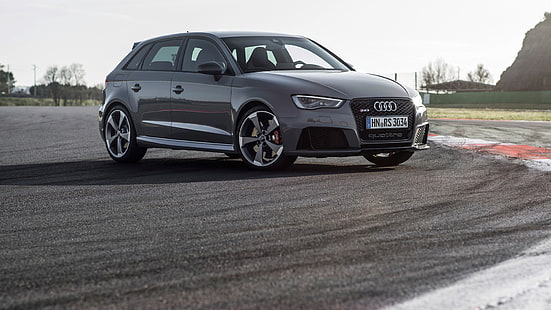 Audi RS3, autos grises, Audi, Fondo de pantalla HD HD wallpaper