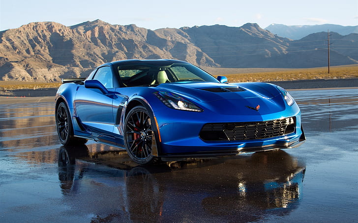 2014 Chevrolet Corvette C7 azul superdeportivo, 2014, Chevrolet, Corvette, azul, Supercar, Fondo de pantalla HD