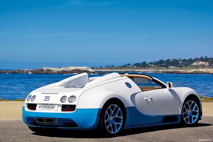 Bugatti Veyron Supercar, white convertible car, veyron, super, bugatti, cars, HD wallpaper