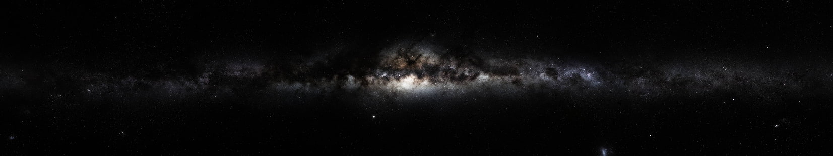 tela tripla, galáxia, espaço, Via Láctea, HD papel de parede HD wallpaper