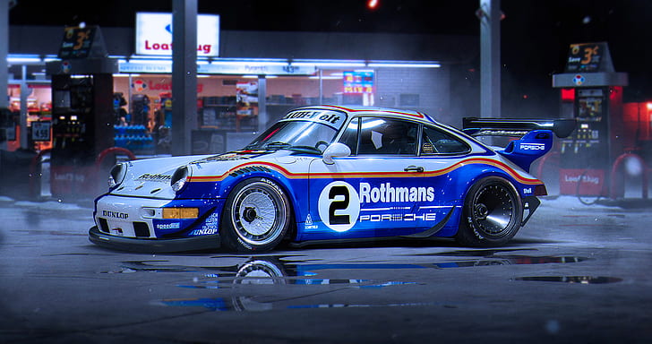 911, Porsche, Auto, Rennen, RWB, von Khyzyl Saleem, Rothmans, HD-Hintergrundbild