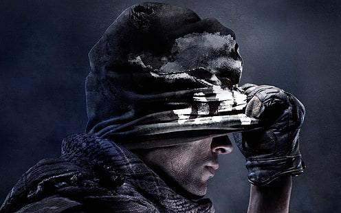 Call of Duty Ghosts ، قبعة رجالية رمادية اللون من Call of Duty Ghosts، خلفية HD HD wallpaper
