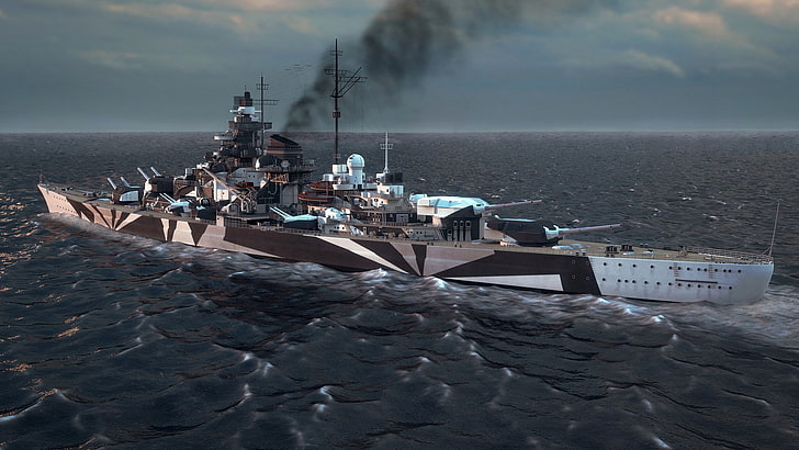 german battleship tirpitz, HD wallpaper
