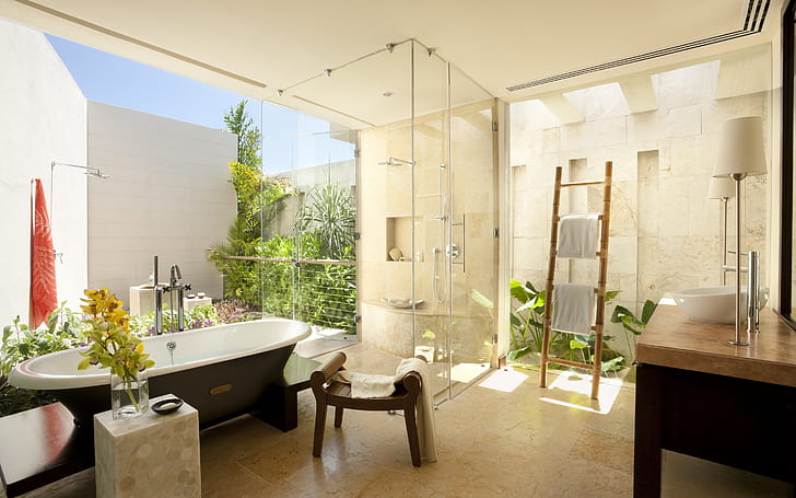 Idées de design de salle de bain moderne, meubles, salle de bain 2012, salle de bain moderne, Fond d'écran HD