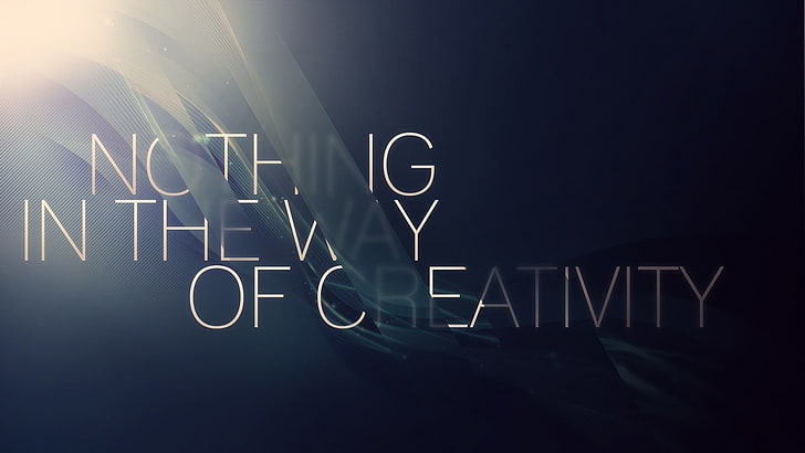 Nada en el camino de la creatividad: texto, tipografía, cita, creatividad, motivación, fondo simple, arte digital, texto, minimalismo, obras de arte., Fondo de pantalla HD