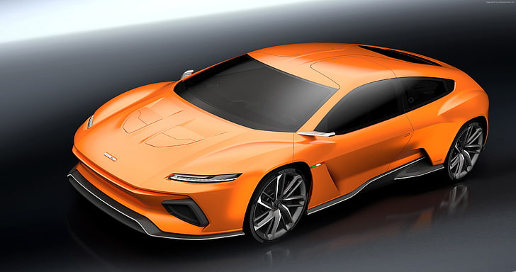 รถยนต์ไฟฟ้า, ปิดเครื่อง, งาน Geneva Auto Show 2016, GT Zero, สีส้ม, วอลล์เปเปอร์ HD