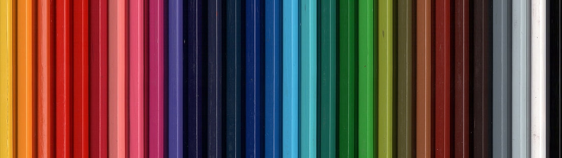 SMPTE цветная полоса, несколько дисплеев, карандаши, HD обои HD wallpaper