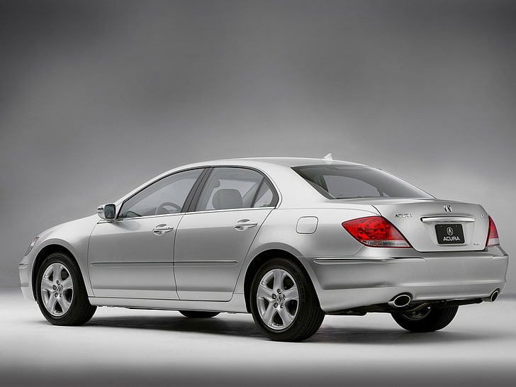 silver Acura RL, acura, rl, sedan, auto, silver metallic, side view, style, HD wallpaper