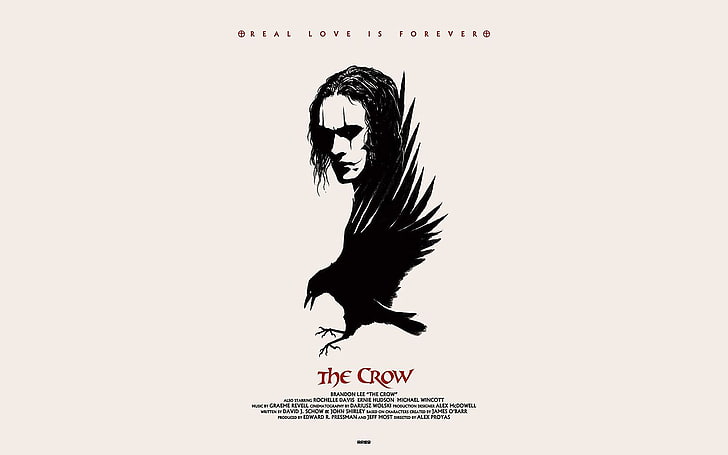 The Crow illustration, The Crow, Brandon Lee, movies, fan art, HD wallpaper