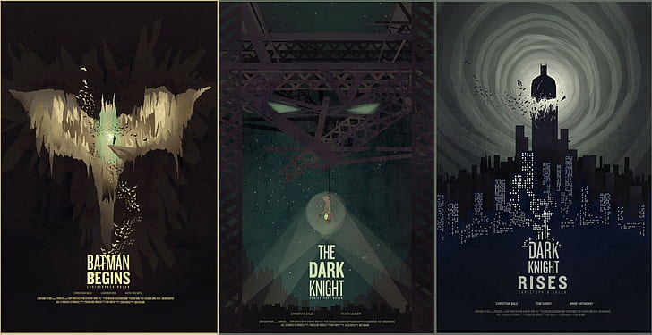 The Dark Knight Rises, Christopher Nolan, Batman Begins, karya seni, Bane, Batman, DC Comics, film, Joker, Catwoman, The Dark Knight, kolase, Wallpaper HD