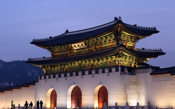 Korea Tourist Landmark Gwanghwamun Palace, HD wallpaper