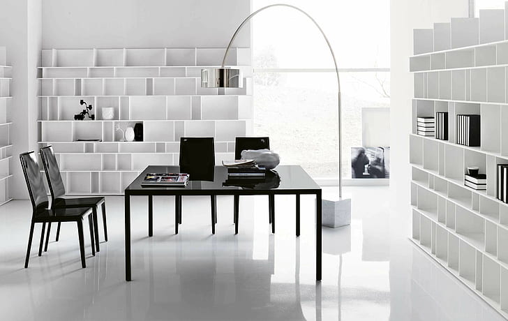 design, style, interior, office, workspace, HD wallpaper