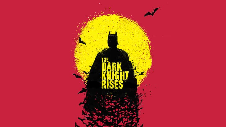 Red, Batman, Joker, Bane, Christian Bale, Bat, Dark Knight Rises, Yello, HD wallpaper